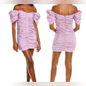 Hutch lilac Wren ruched mini dress